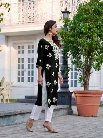Premium Classic Chikankari Kurta Geetha Creation